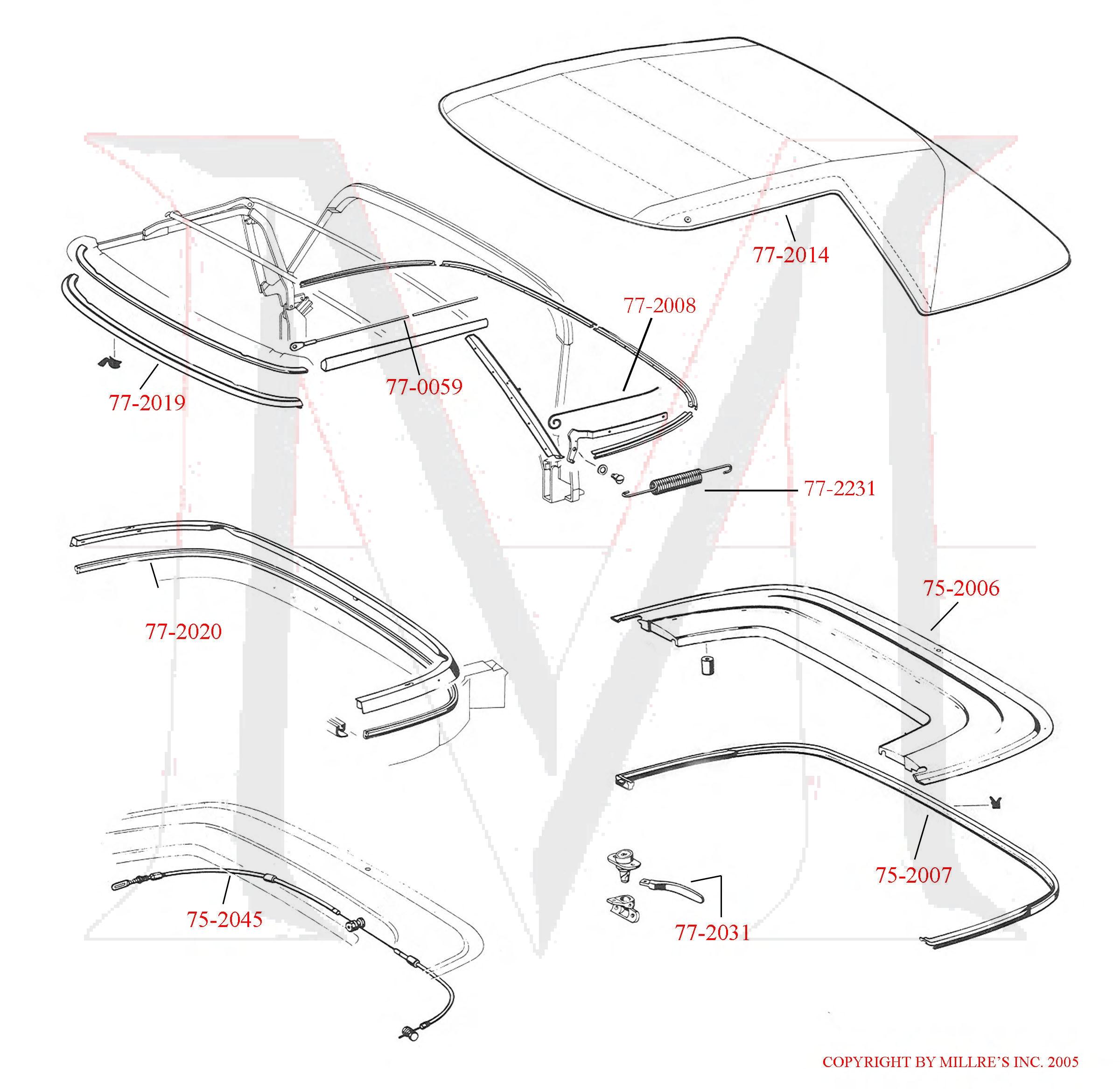 77-2231 SOFT TOP SPRING