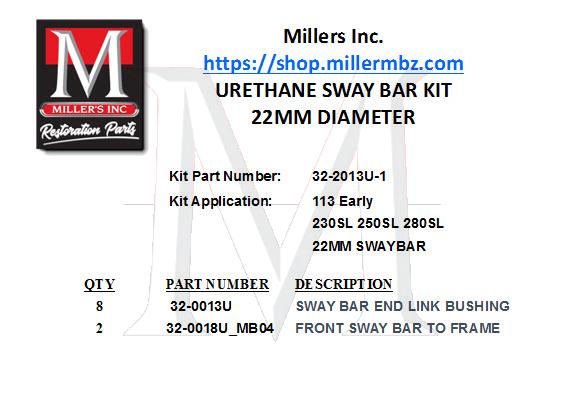 32-2013U-1UanOll3UyImu7 113 URETHANE SWAY BAR KIT (EARLY)