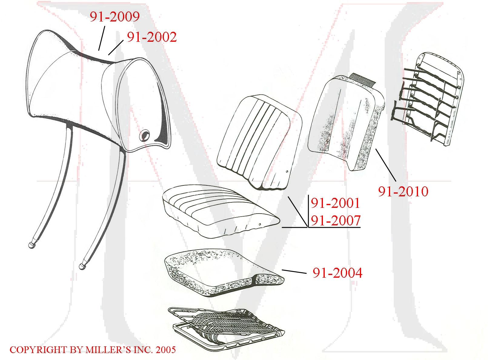 91-2009 HEADREST COVER