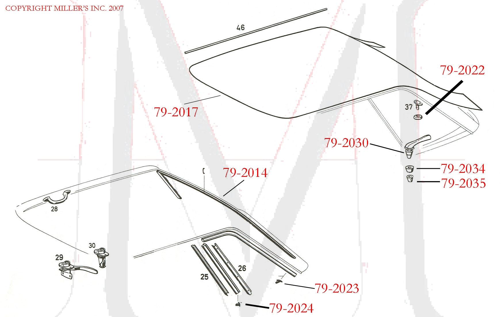 79-2034 HARDTOP LATCH BUSHING